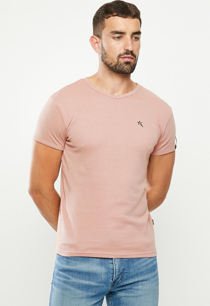 SOVIET - Bolt s20 short sleeve muscle fit T-shirt - salmon