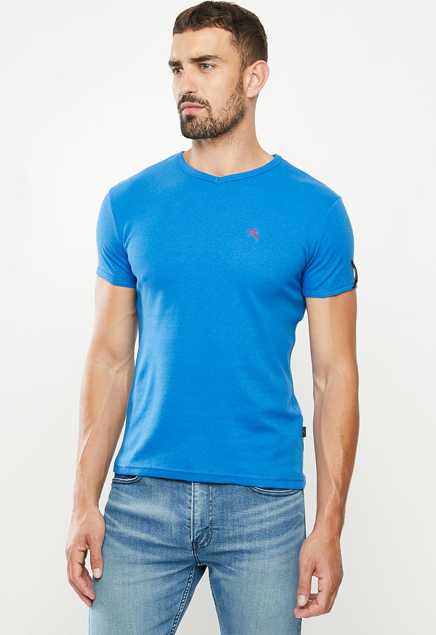 SOVIET - Bolt s20 short sleeve muscle fit T-shirt - mosaic blue