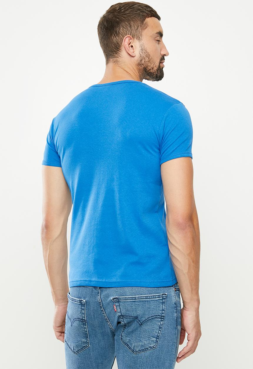 SOVIET - Bolt s20 short sleeve muscle fit T-shirt - mosaic blue