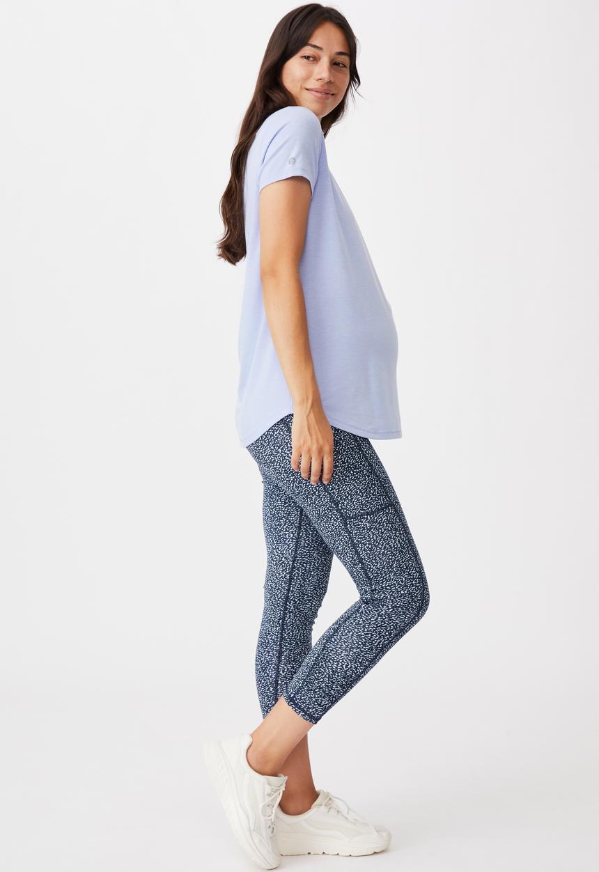 Cotton On - Maternity gym T-shirt - cornflower lilac
