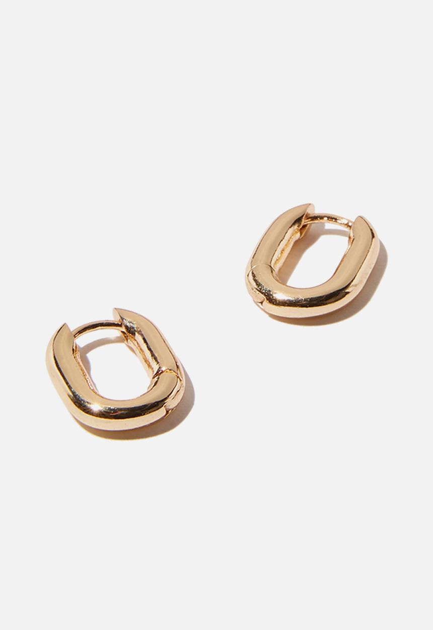Rubi - Ear party huggie hoops - gold