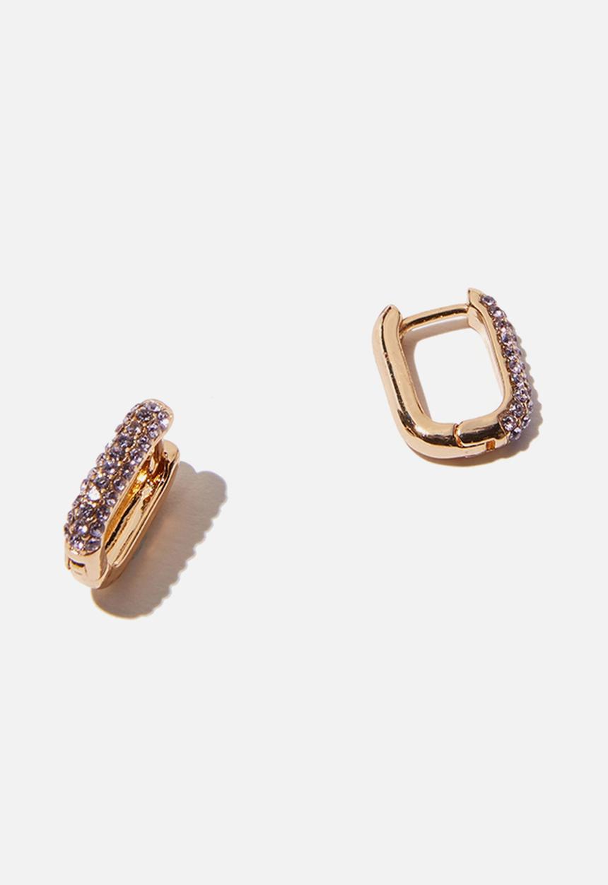 Rubi - Ear party luxe huggie hoops - lilac & gold 
