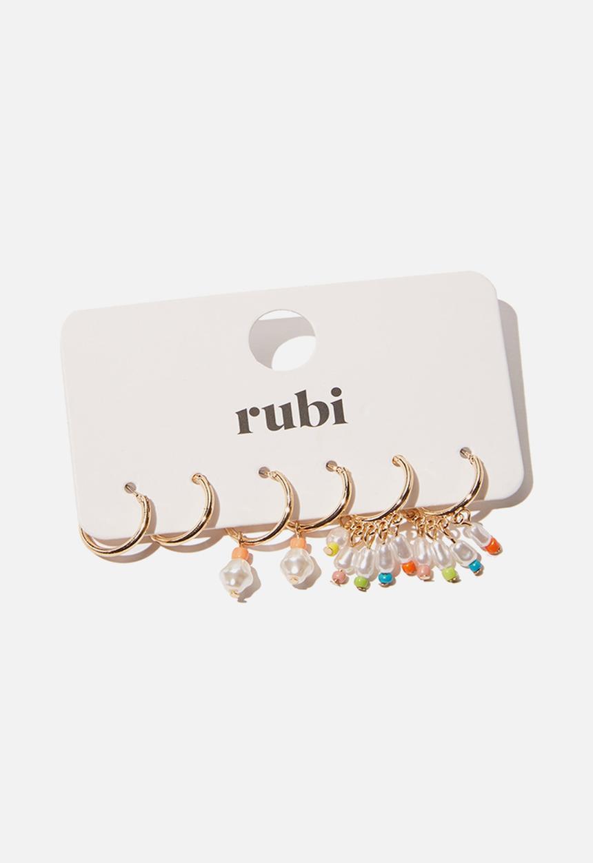 Rubi - 3Pack luxe layers hoops - gold