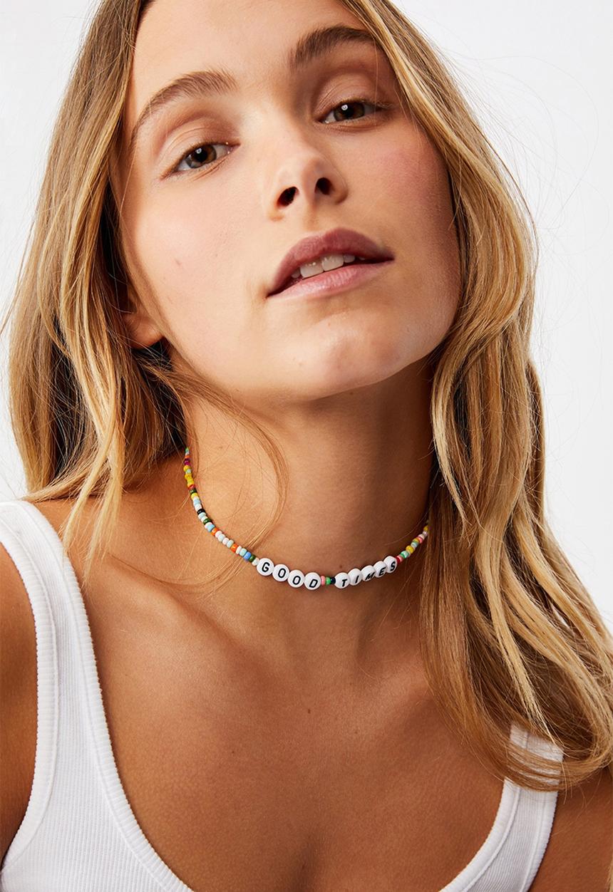Rubi - Holiday beaded choker - multi