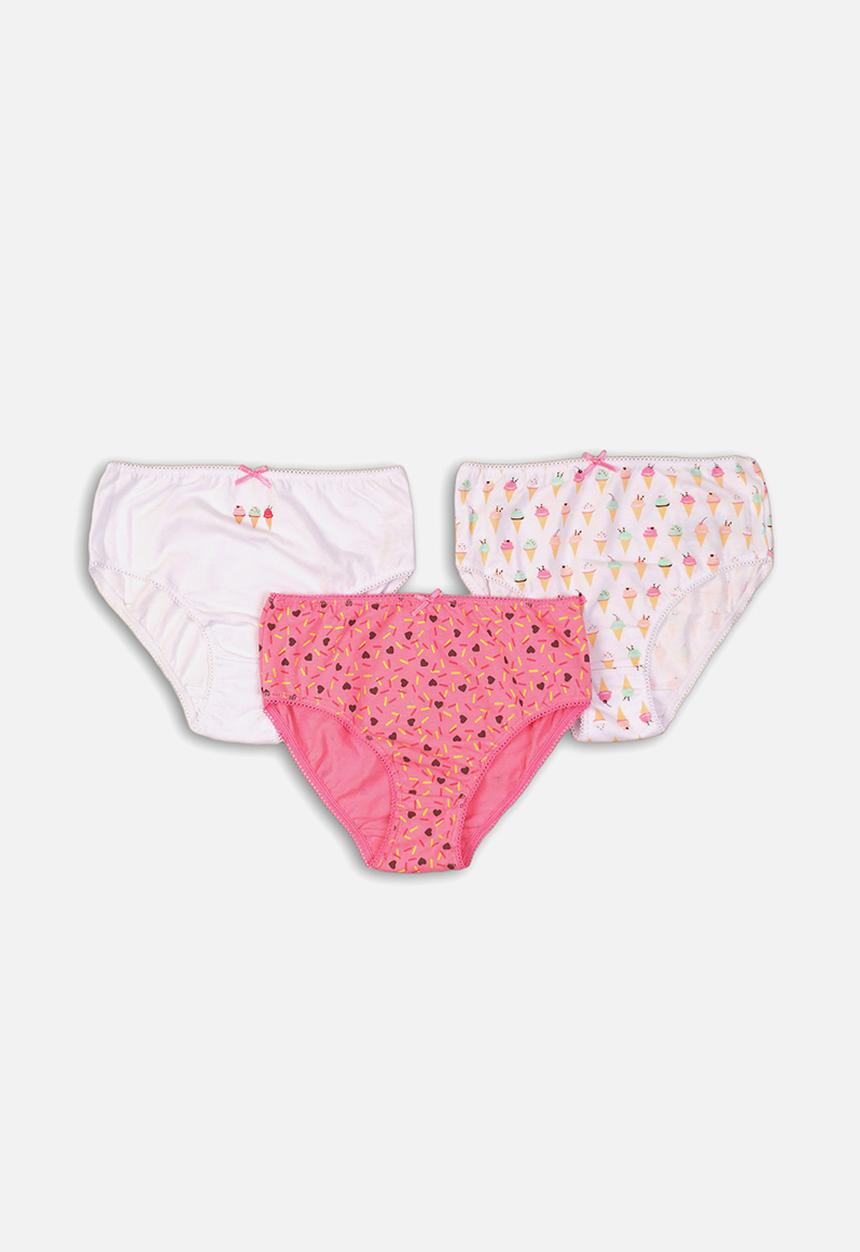 MINOTI - Girls 3 pack flower briefs - multi