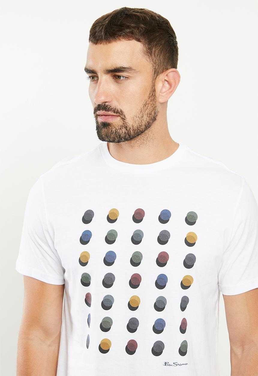 Ben Sherman - Dots tee - white