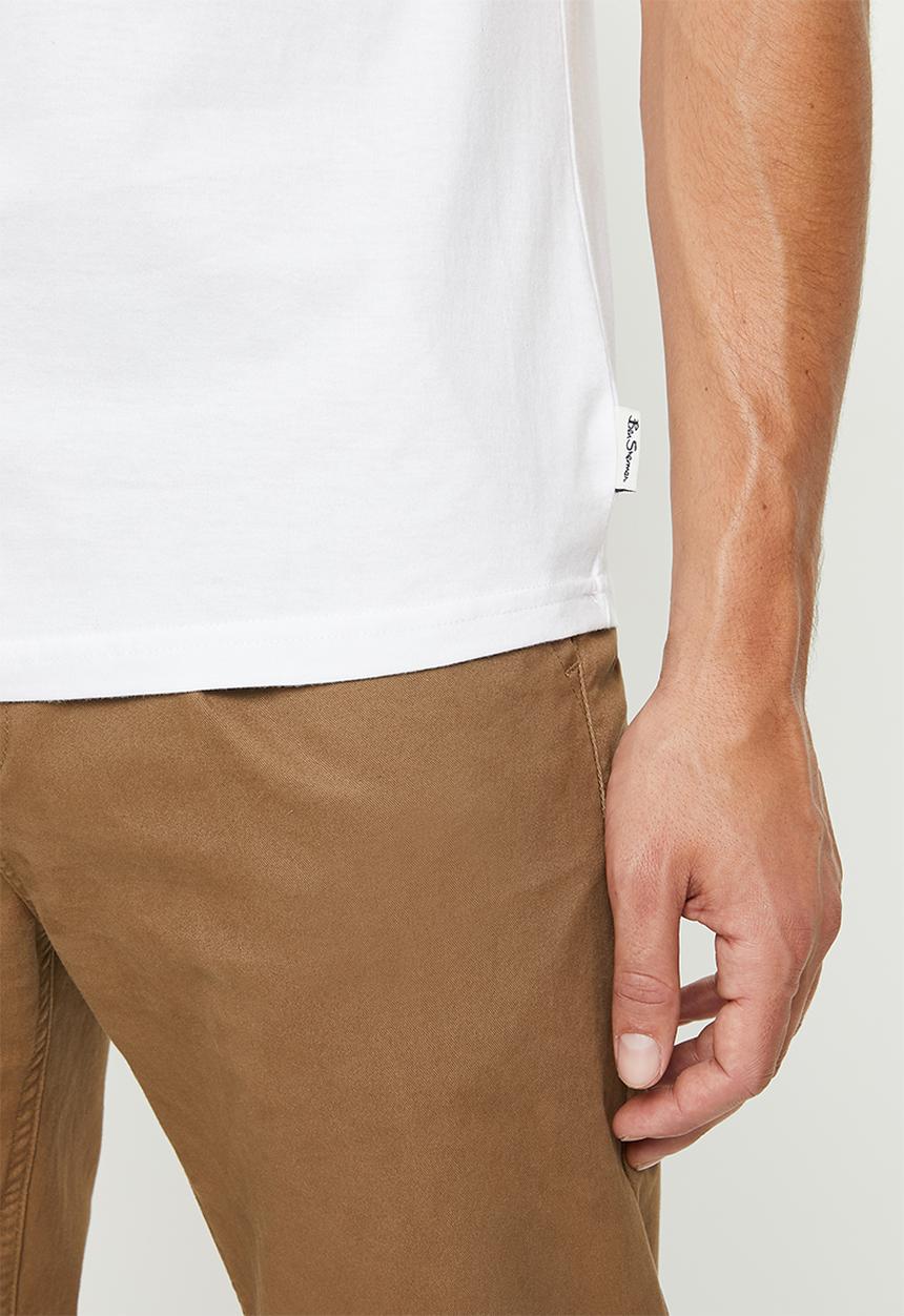 Ben Sherman - Dots tee - white