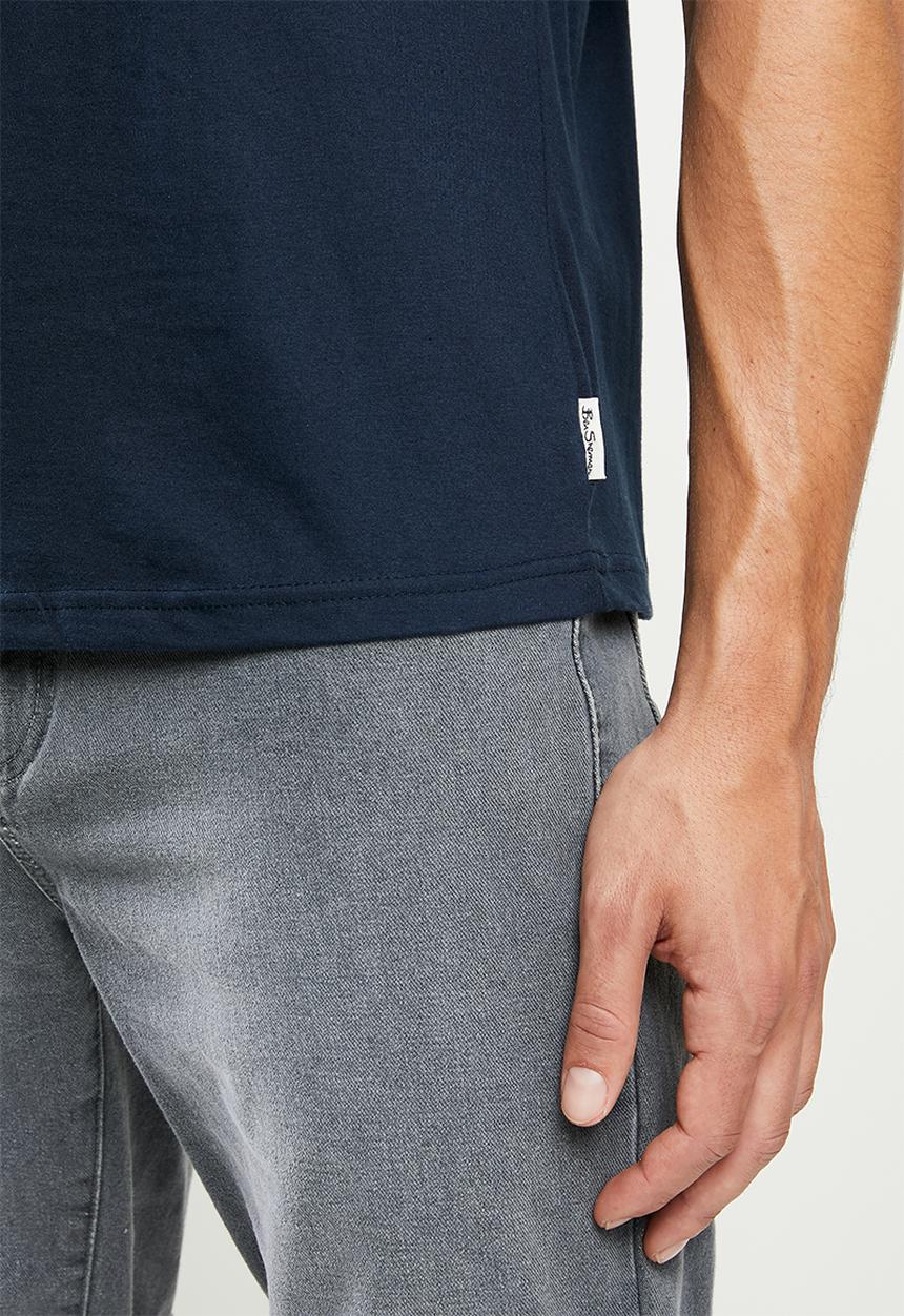 Ben Sherman - Layered chest print tee - navy