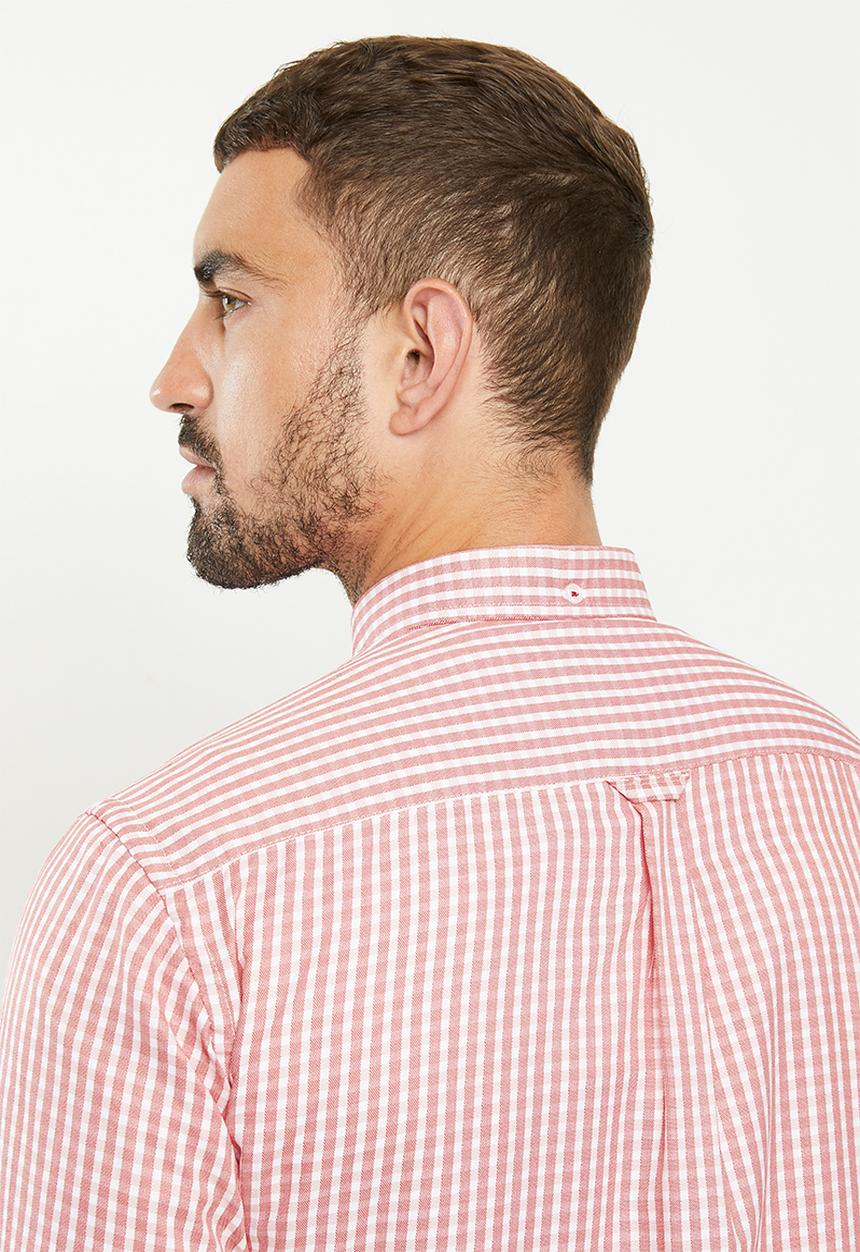 Ben Sherman - Mid check ls shirt - red