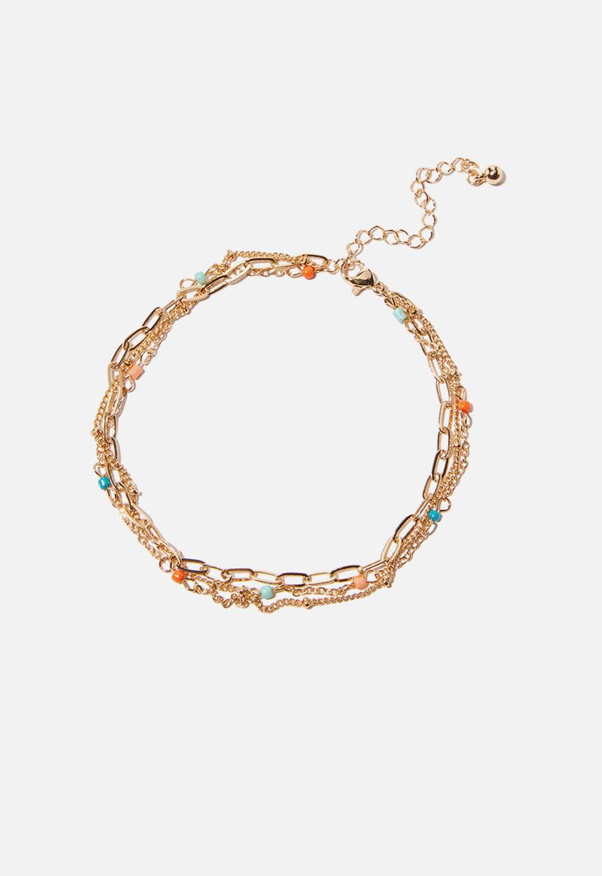 Rubi - Holiday layered anklet - multi 