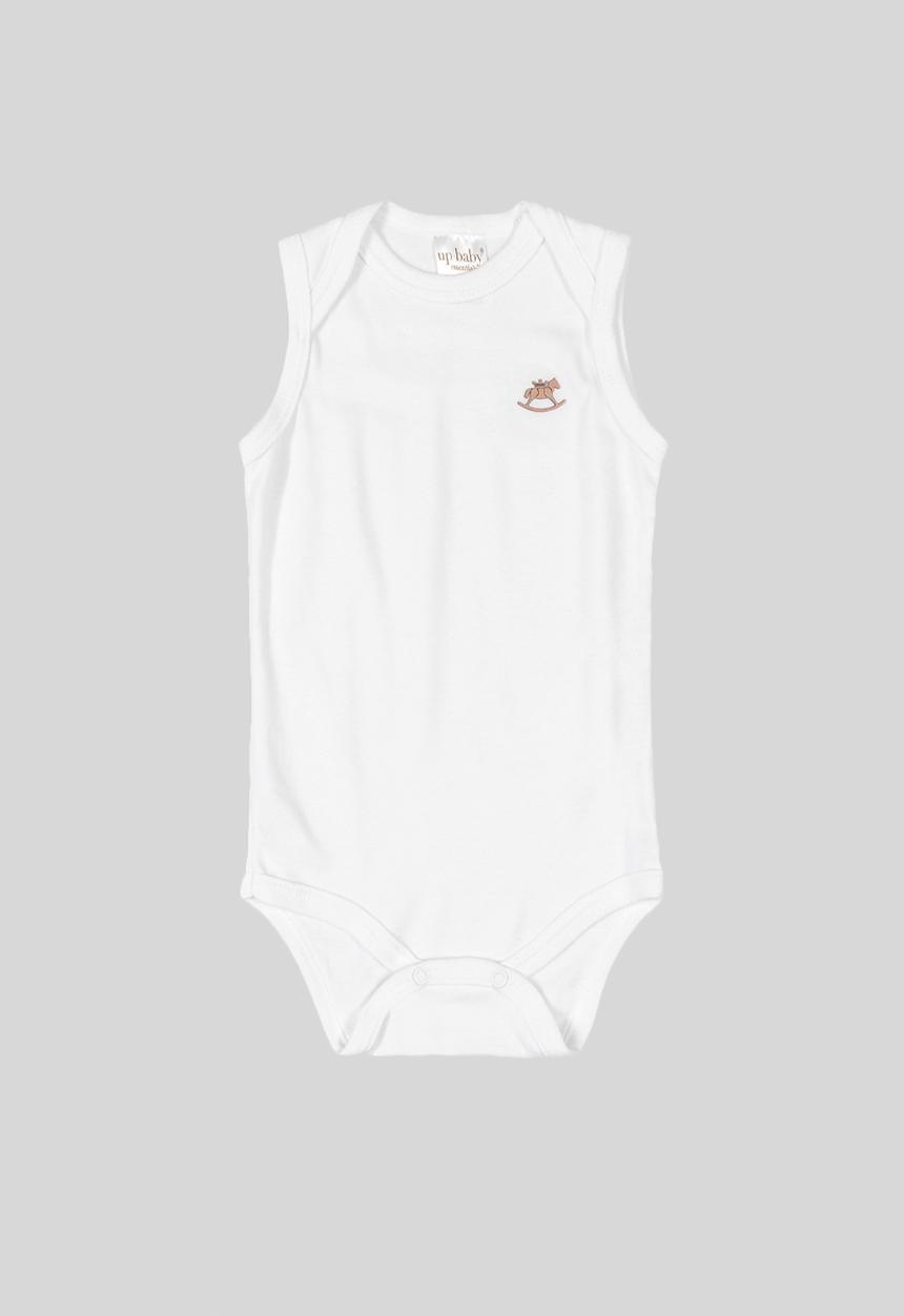 UP Baby - Boys sleeveless bodysuit - white