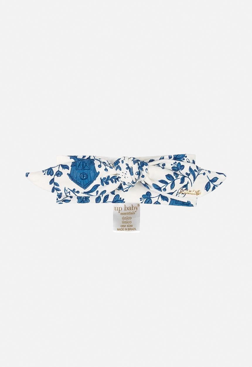 UP Baby - Baby printed headband - white & blue