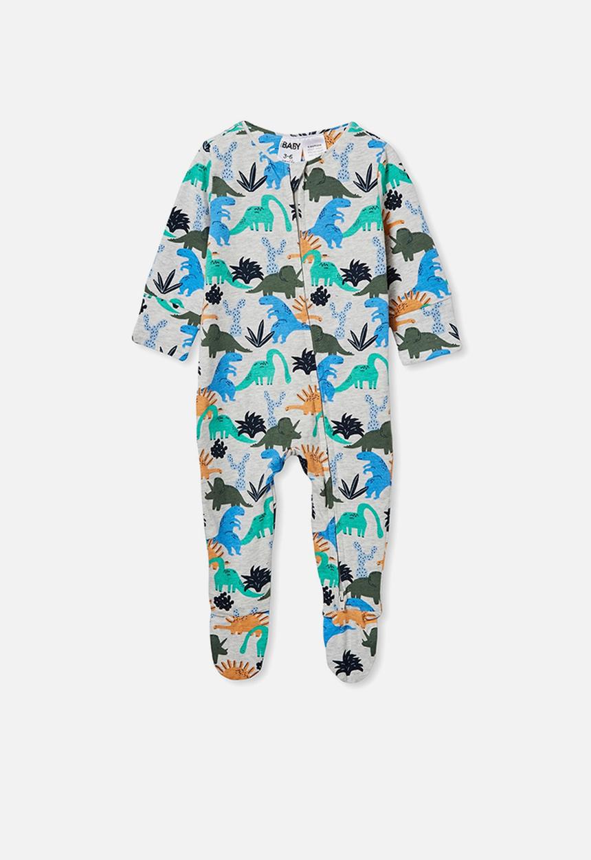 Cotton On - The long sleeve zip romper - cloud marle