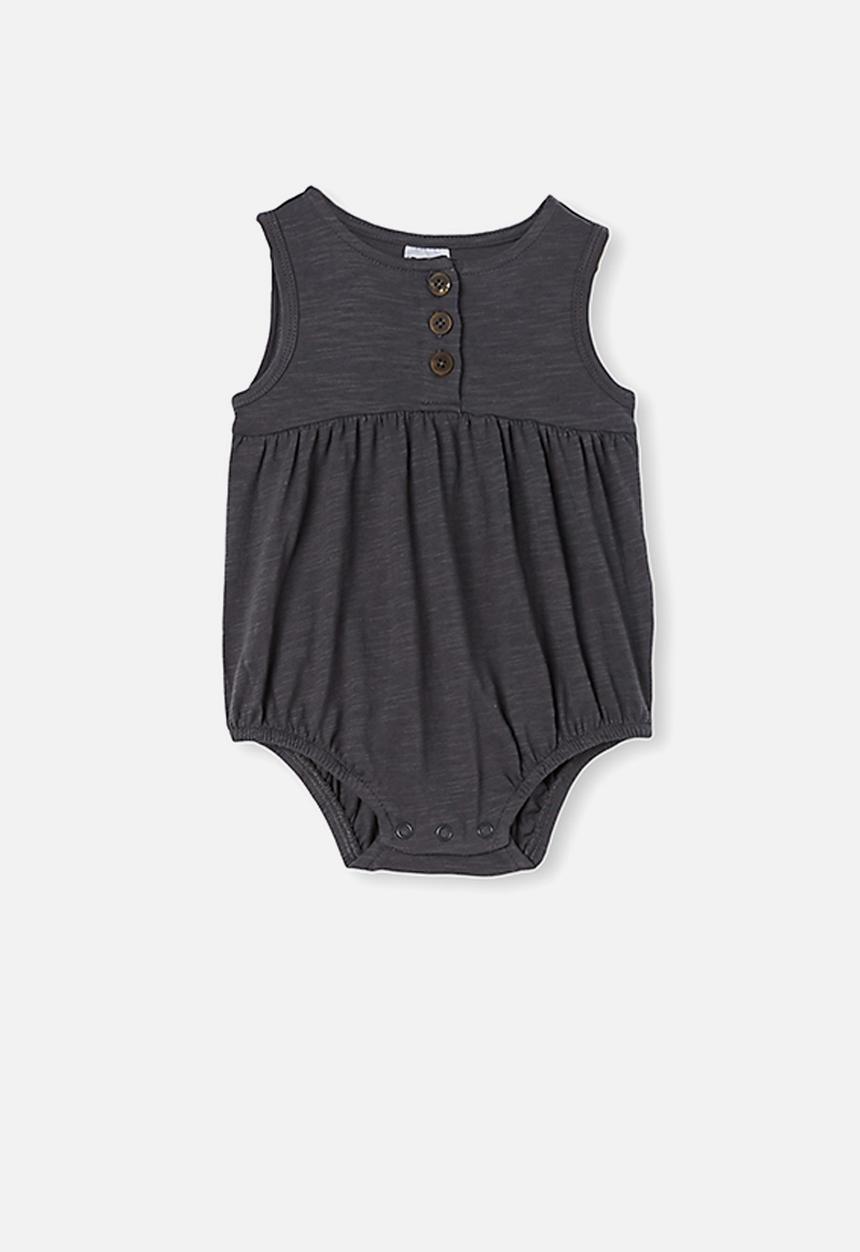 Cotton On - Craigelina singlet bubbysuit - rabbit grey