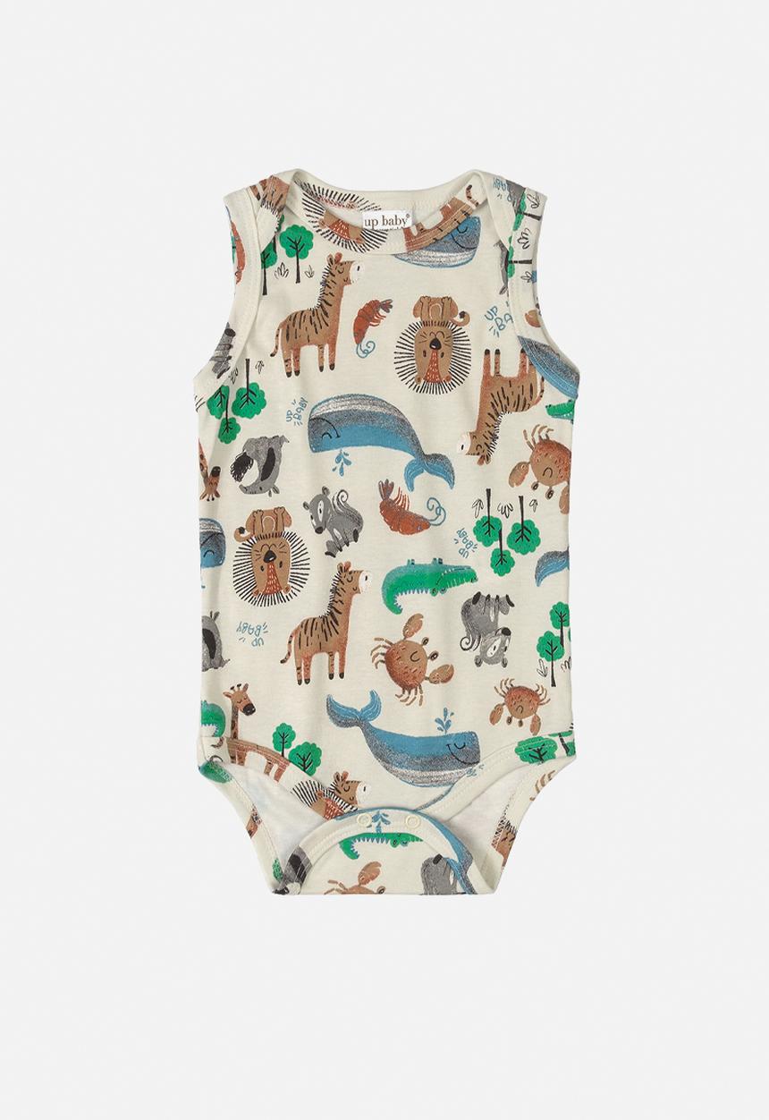 UP Baby - Boys printed sleeveless bodysuit - multi