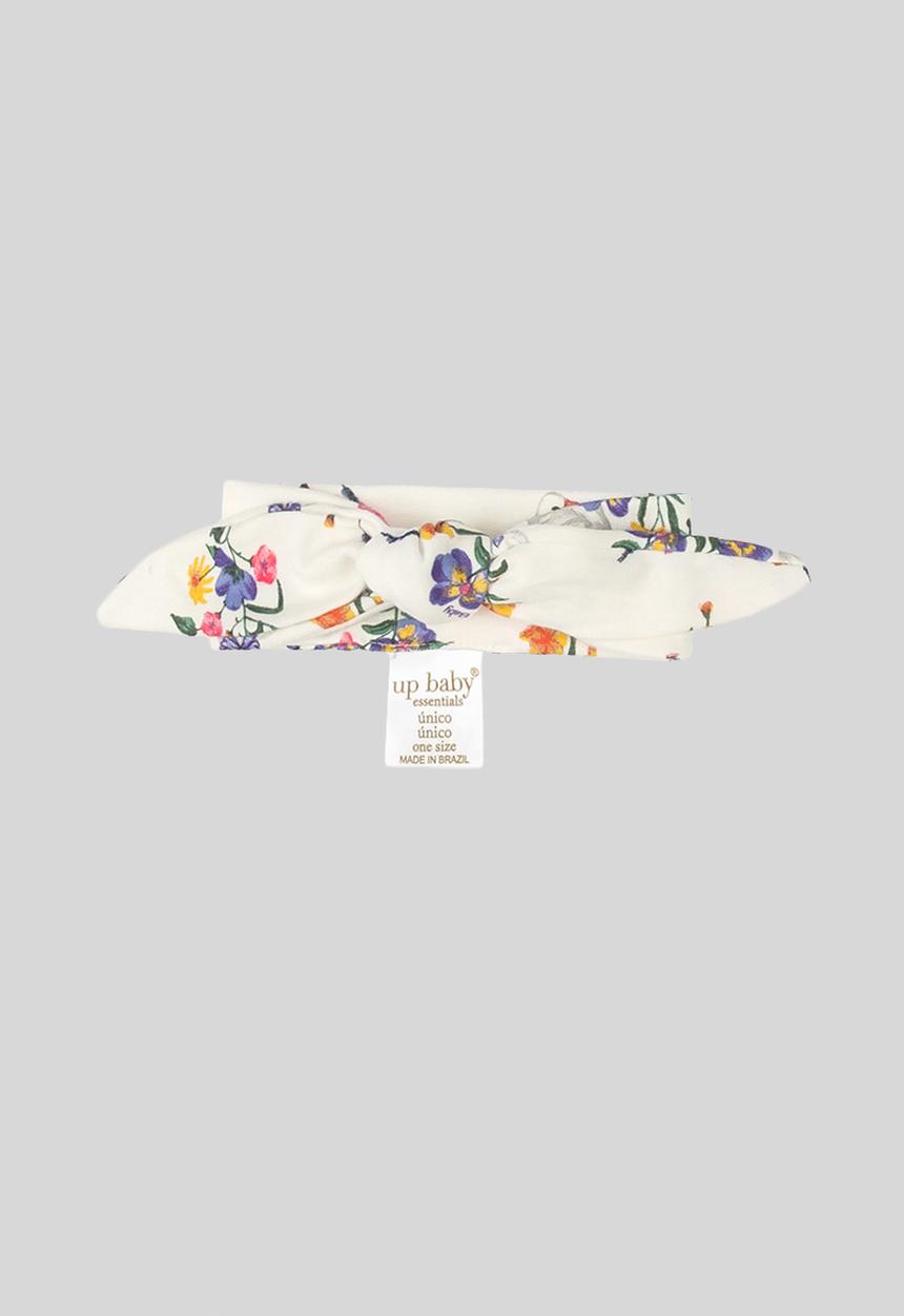 UP Baby - Soft jersey cotton hairband - white