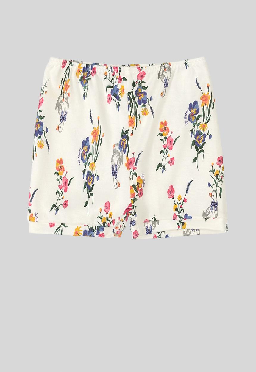 UP Baby - Soft jersey cotton shorts - white