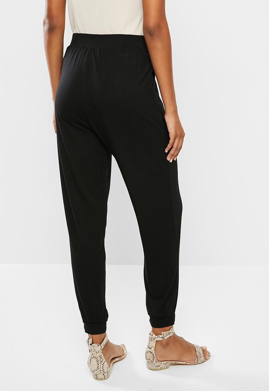 edit - Knit toggle jogger - black