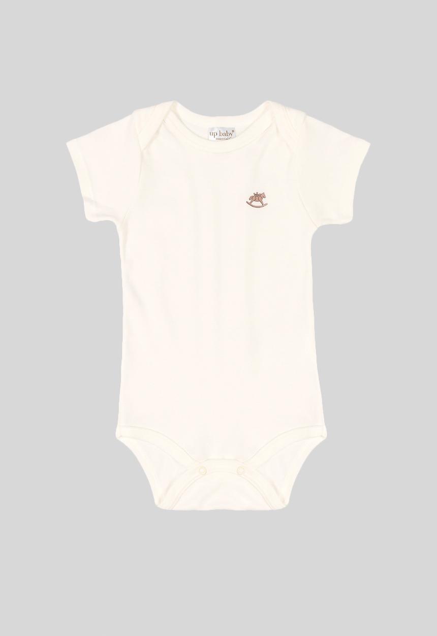 UP Baby - Baby cotton bodysuit - off white