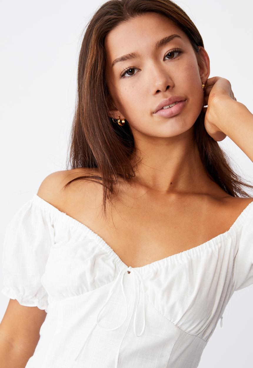 Factorie - Off shoulder dress - white