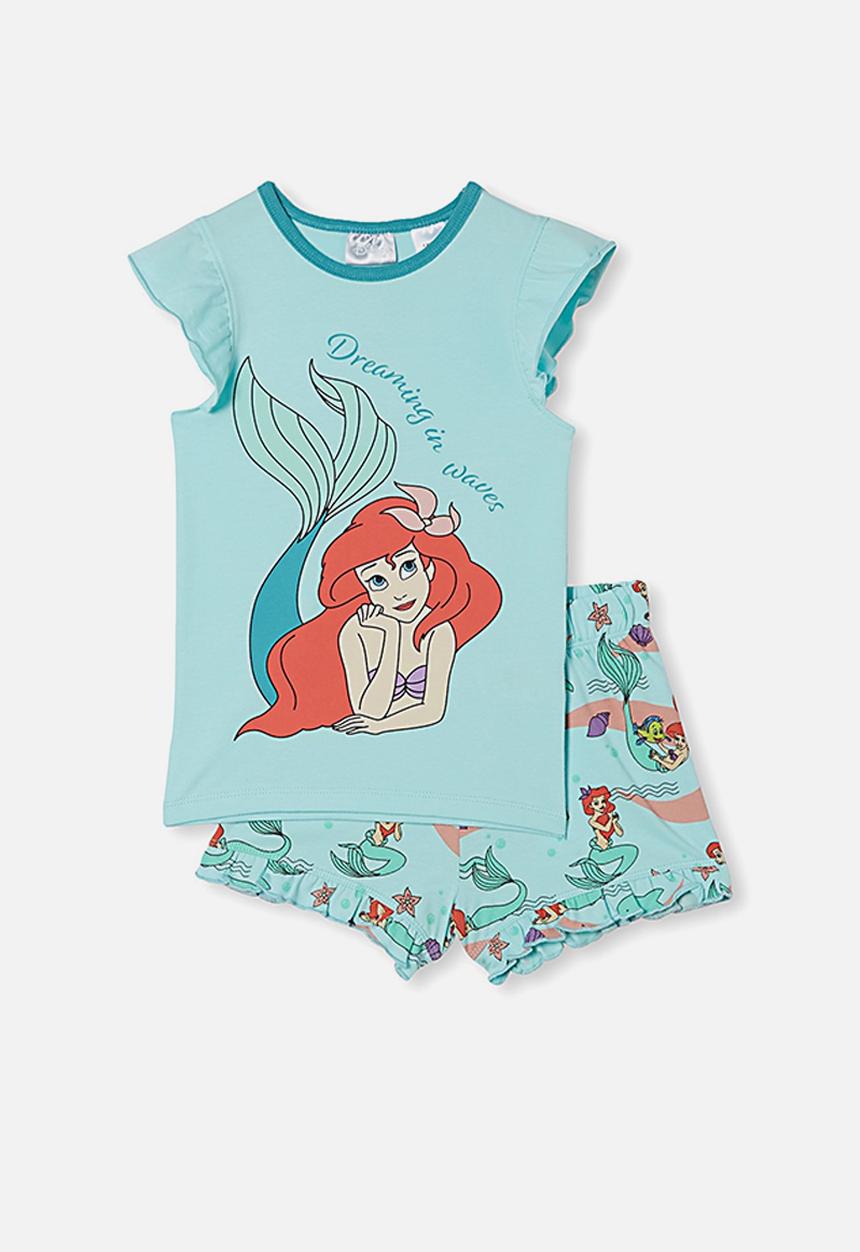 Cotton On - Stacey short sleeve flutter pyjama set - blue