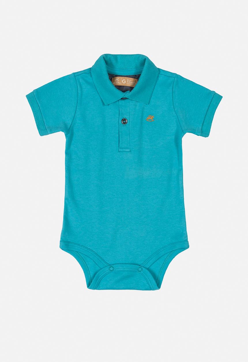 UP Baby - Boys golfer bodysuit - blue
