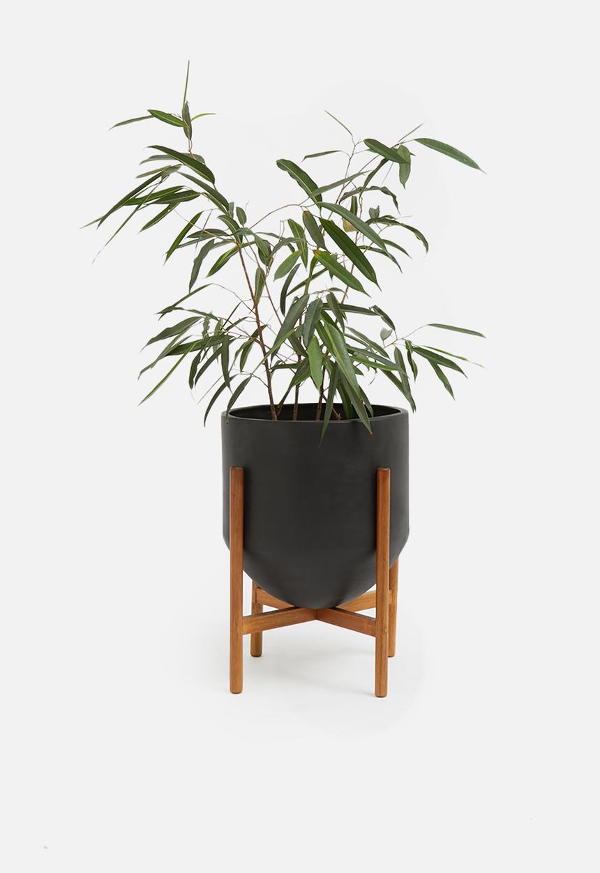 Grey Gardens - Bullet planter - black
