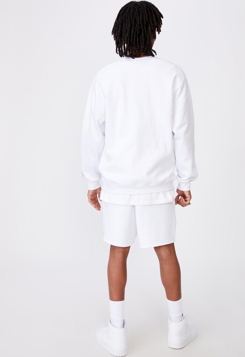 Factorie - Smiley os graphic crew - white