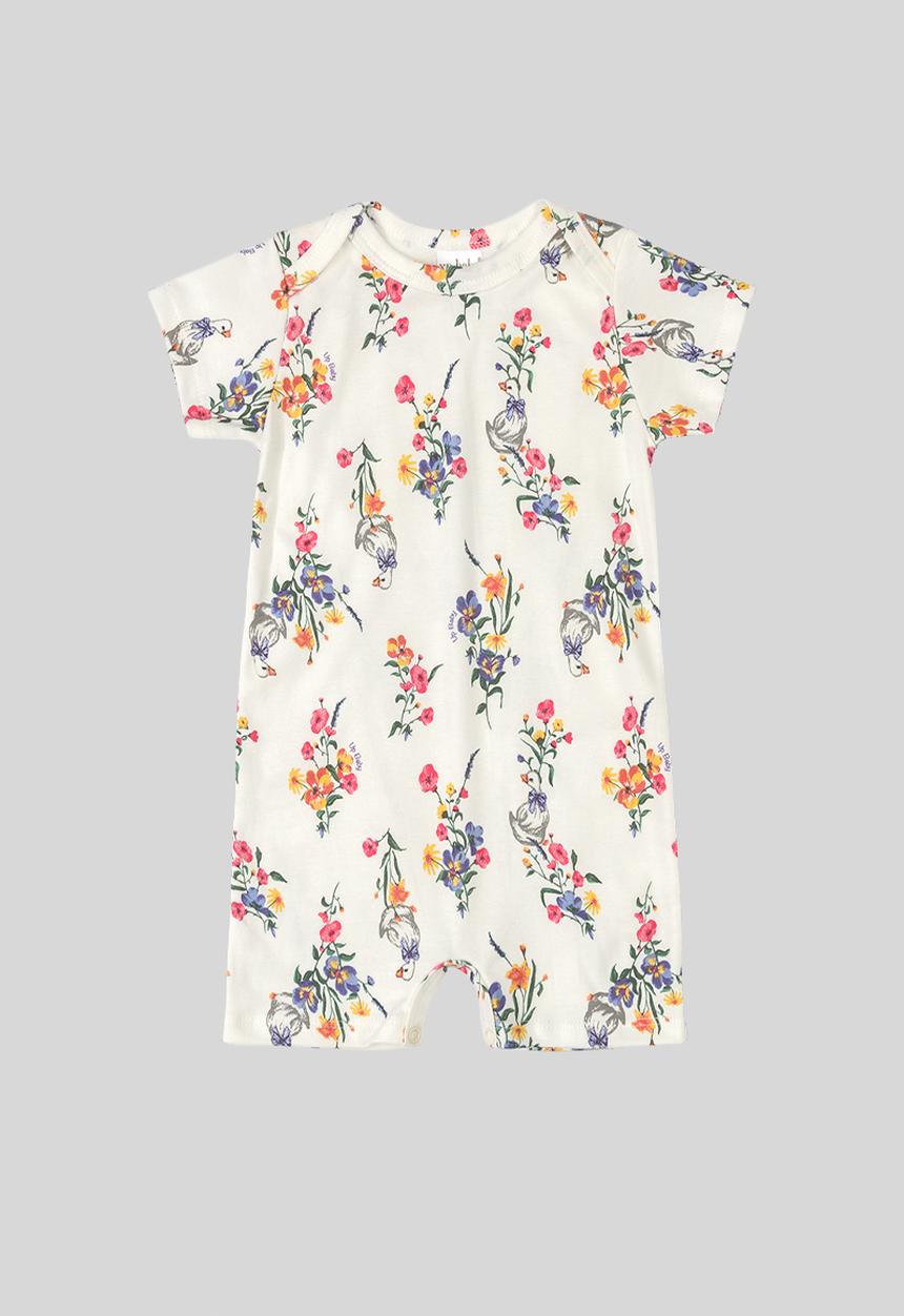 UP Baby - Soft jersey cotton romper - white