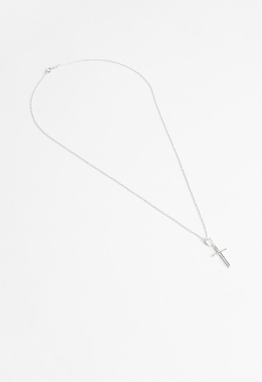 Superbalist - Sterling silver cross pendant necklace - silver