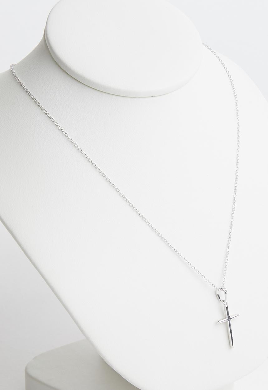 Superbalist - Sterling silver cross pendant necklace - silver