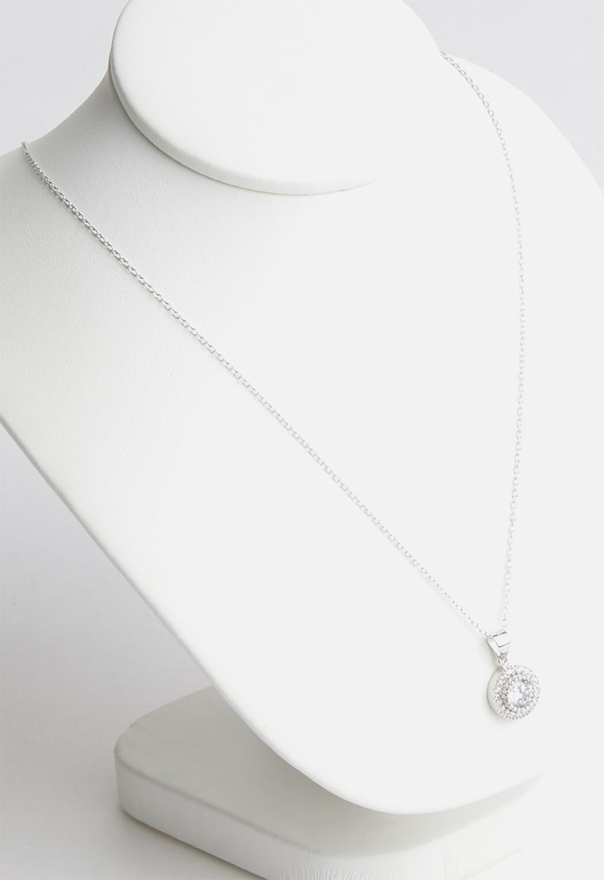 Superbalist - Cubic zirconia earrings and necklace set - silver