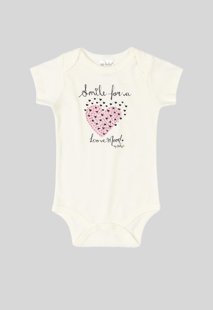 UP Baby - Soft jersey cotton bodysuit - off white