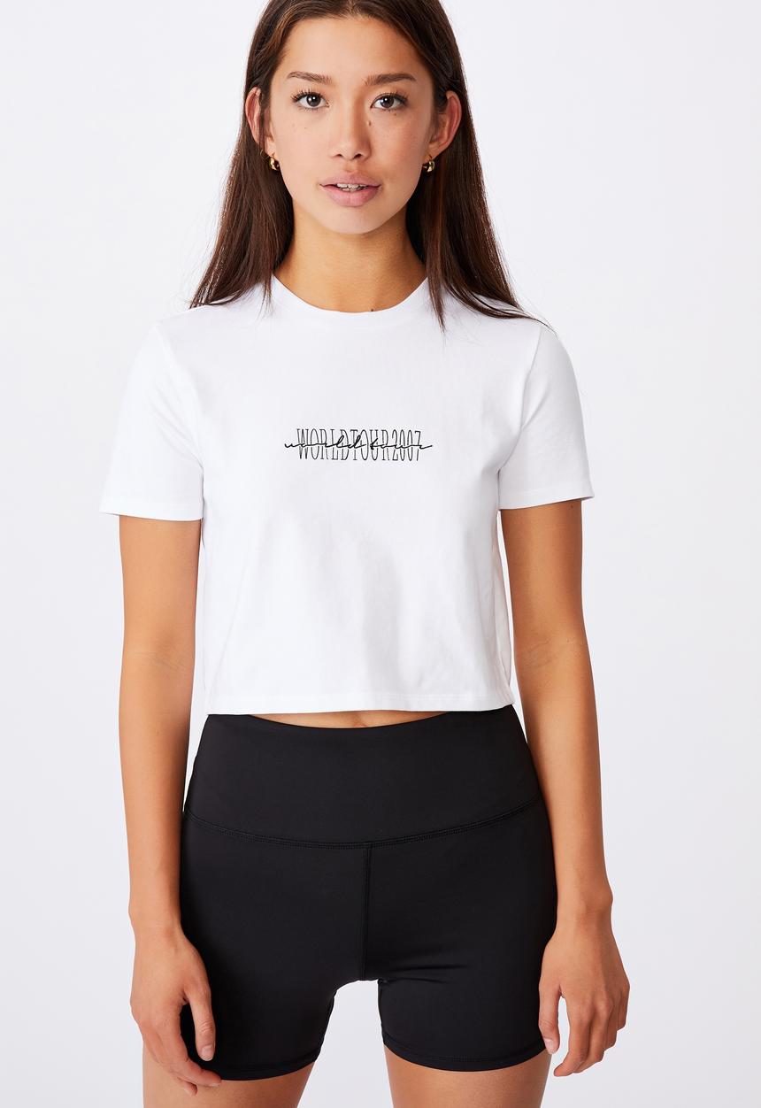 Factorie - Fitted graphic t shirt - white