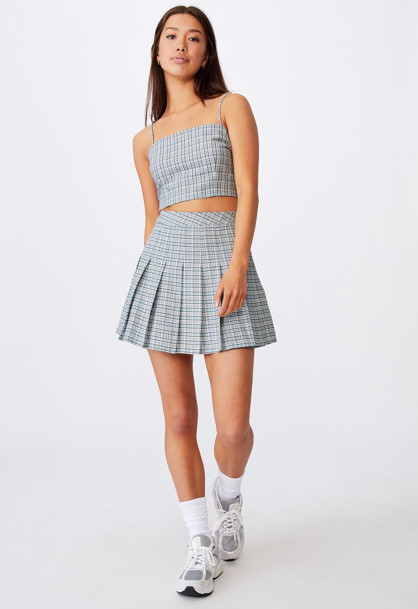 Factorie - Shirred co-ord top - light blue 