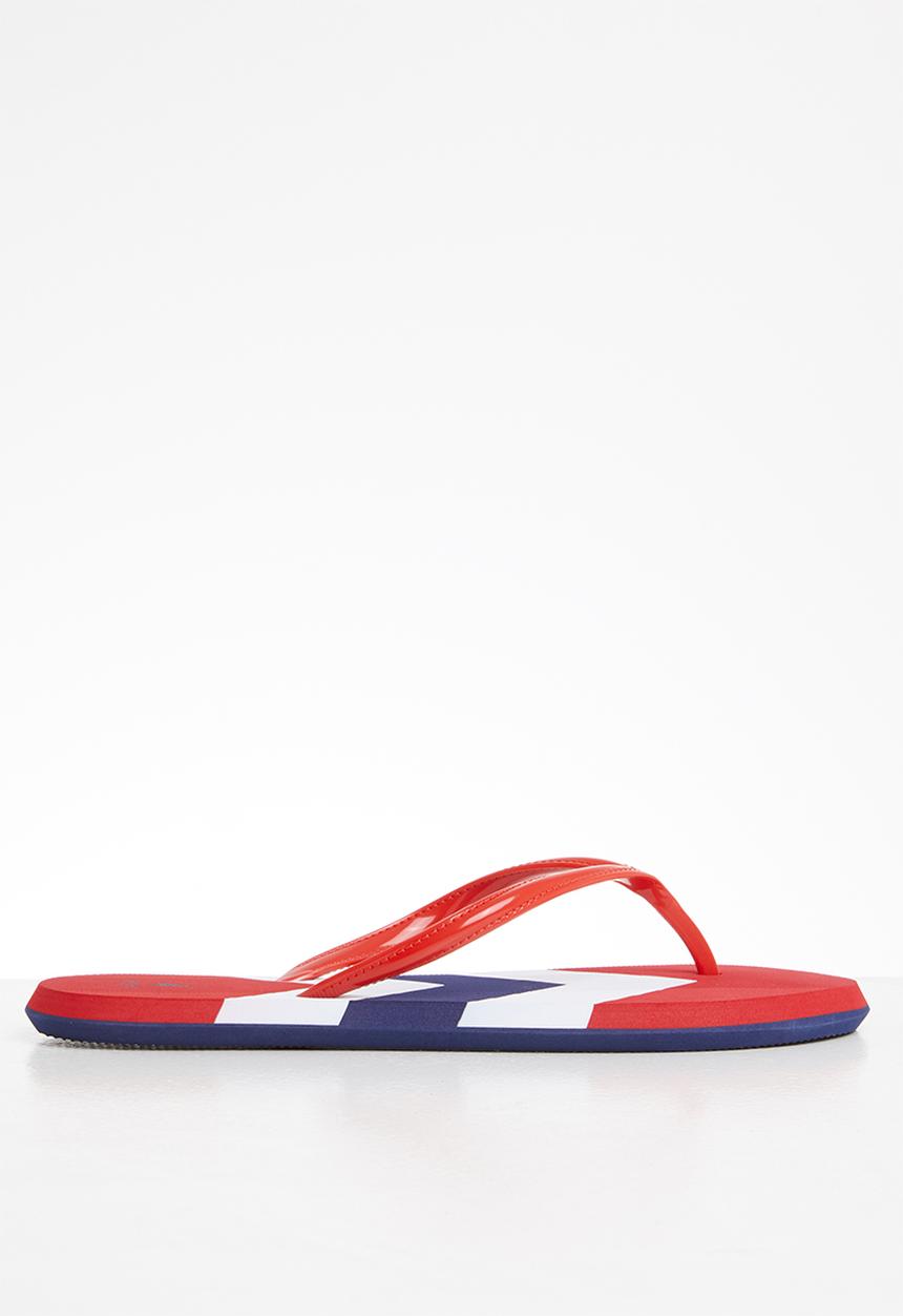 POLO - Emily chevron flip flop - red