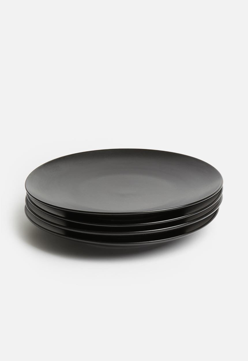 Sixth Floor - Studio side plate set of 4 - black