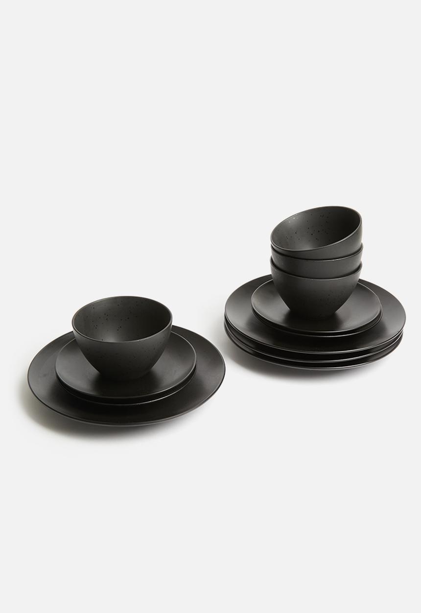 Sixth Floor - Studio side plate set of 4 - black