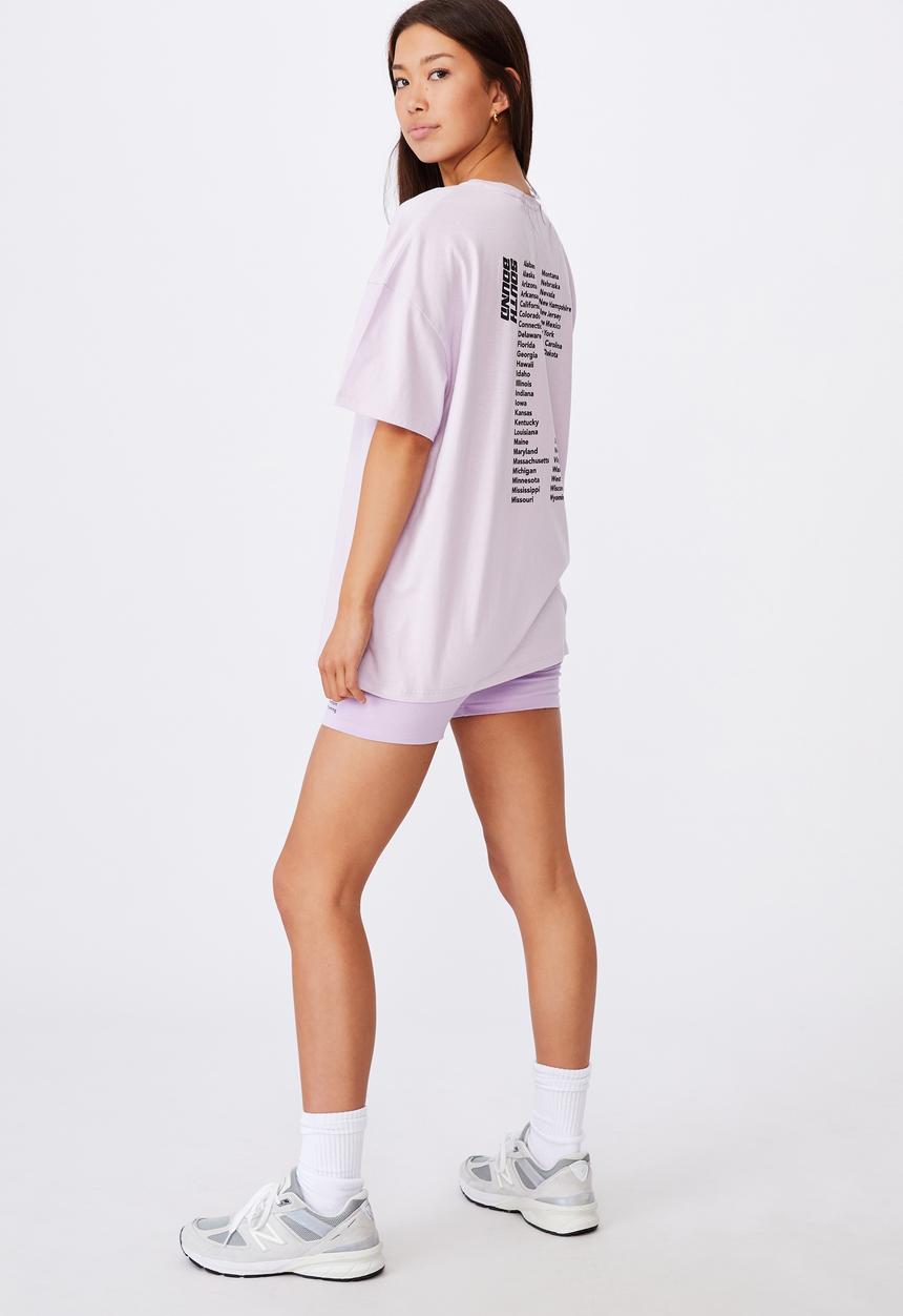 Factorie - Super relaxed graphic tee - lilac