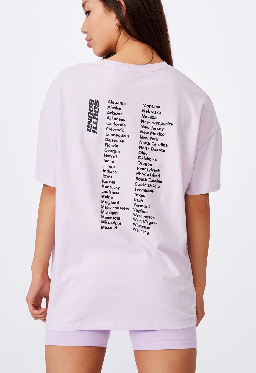 Factorie - Super relaxed graphic tee - lilac