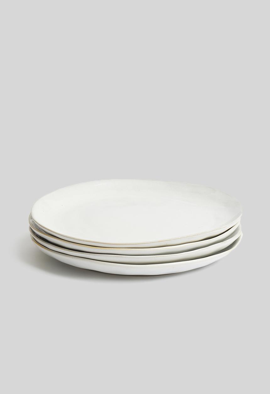 Sixth Floor - Zizou dinner plate set of 4 - white