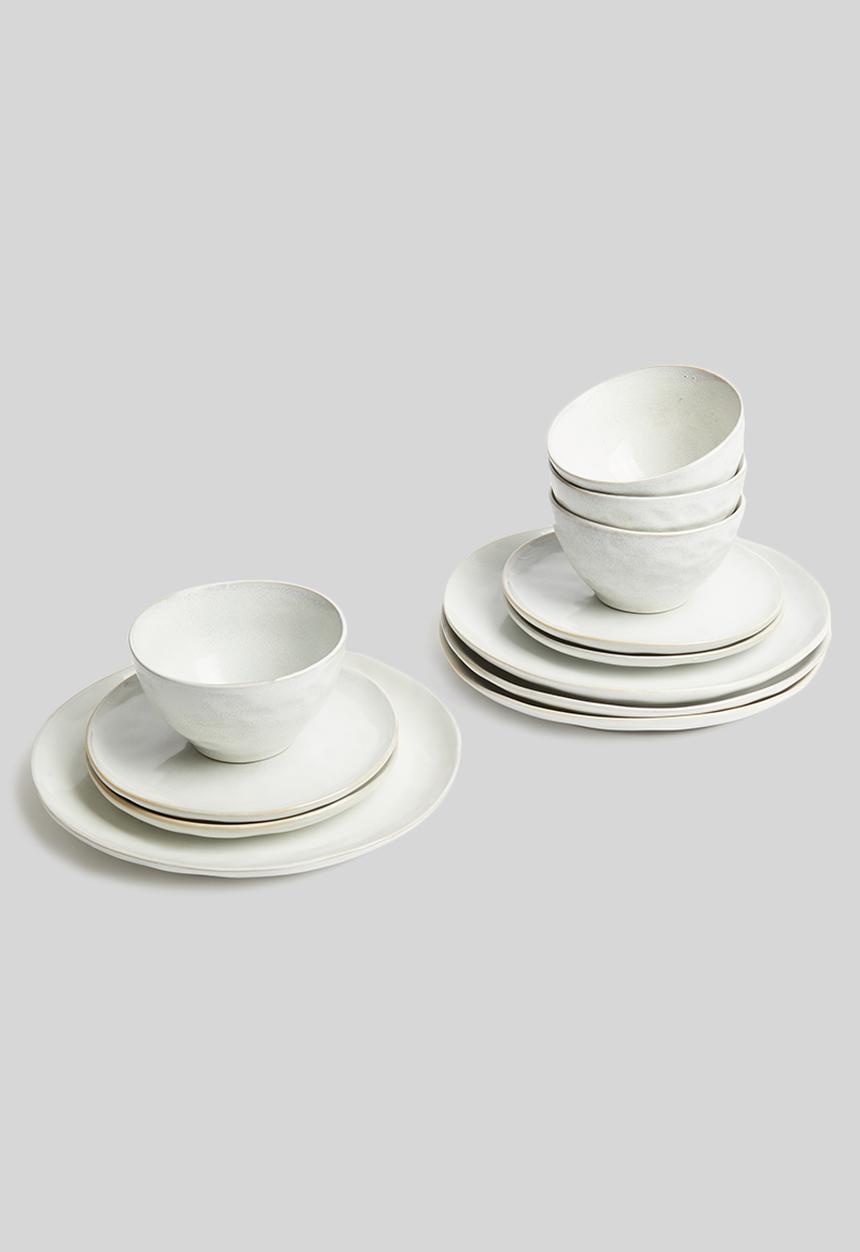 Sixth Floor - Zizou dinner plate set of 4 - white