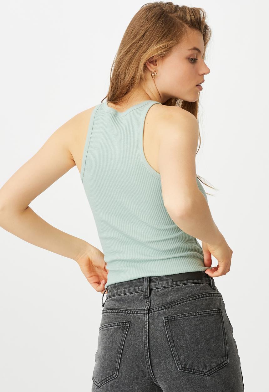 Cotton On - The turn back tank - lush green