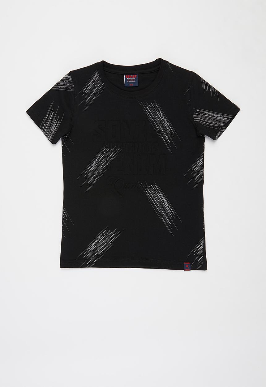 SOVIET - Crew neck fashion print tee - black