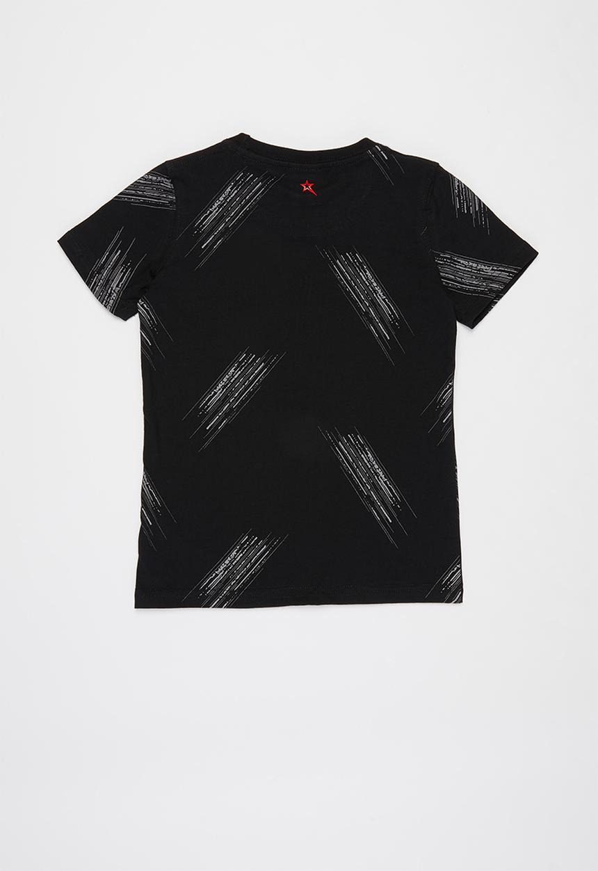 SOVIET - Crew neck fashion print tee - black