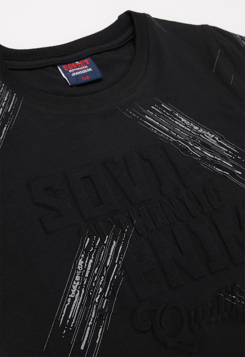 SOVIET - Crew neck fashion print tee - black