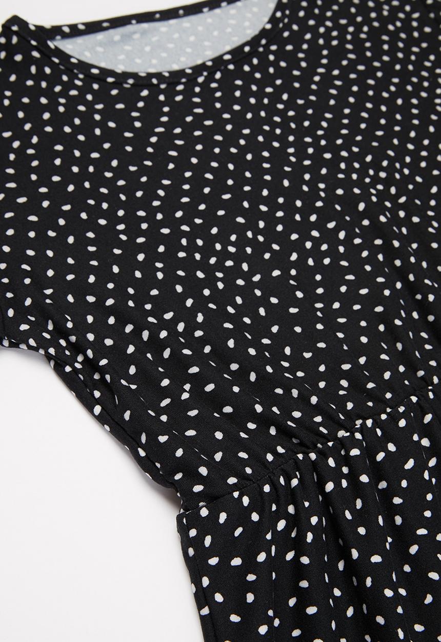 Rebel Republic - Girls jersey dress - black & white