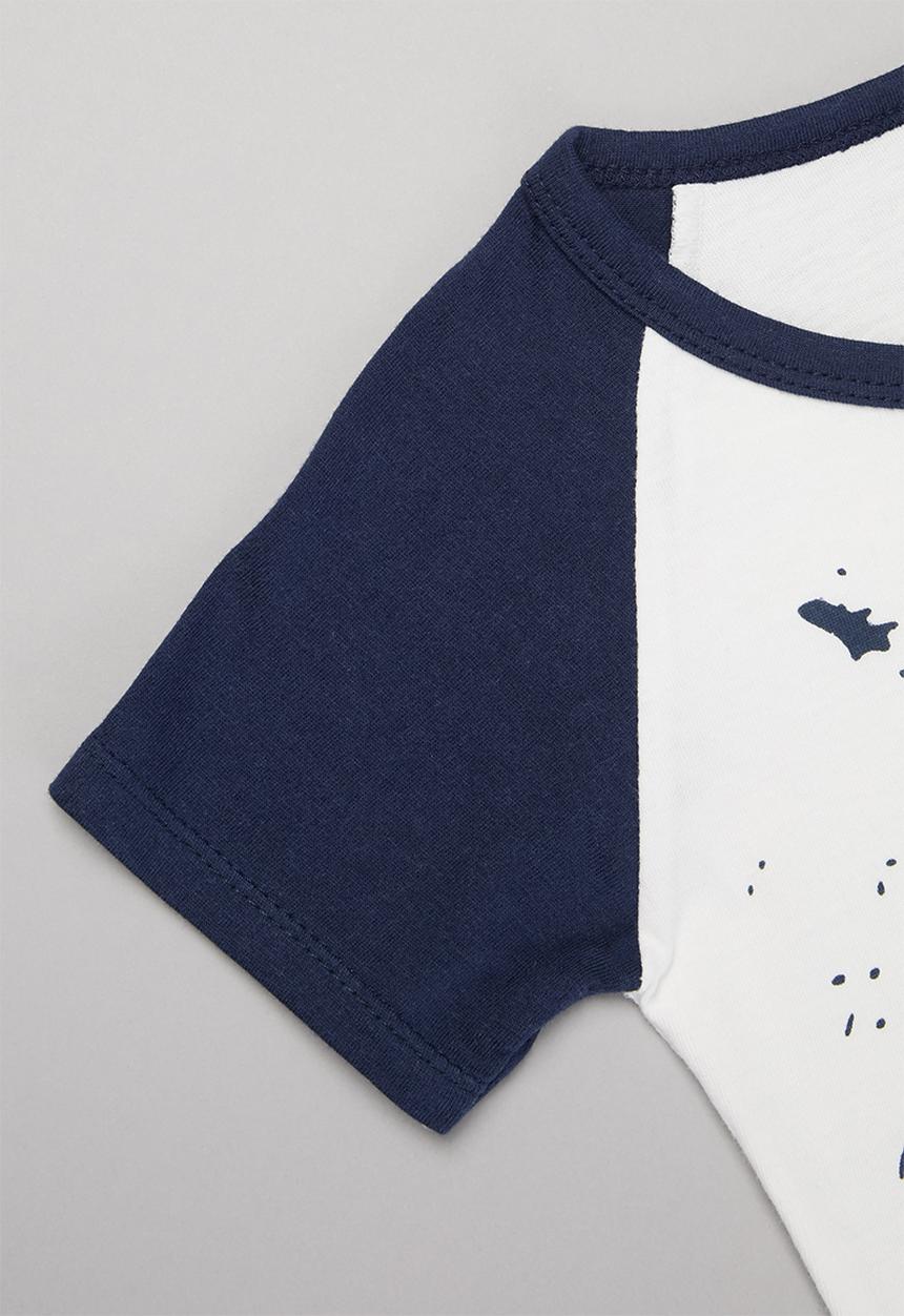 Pop Candy - Boys star tee - white & navy