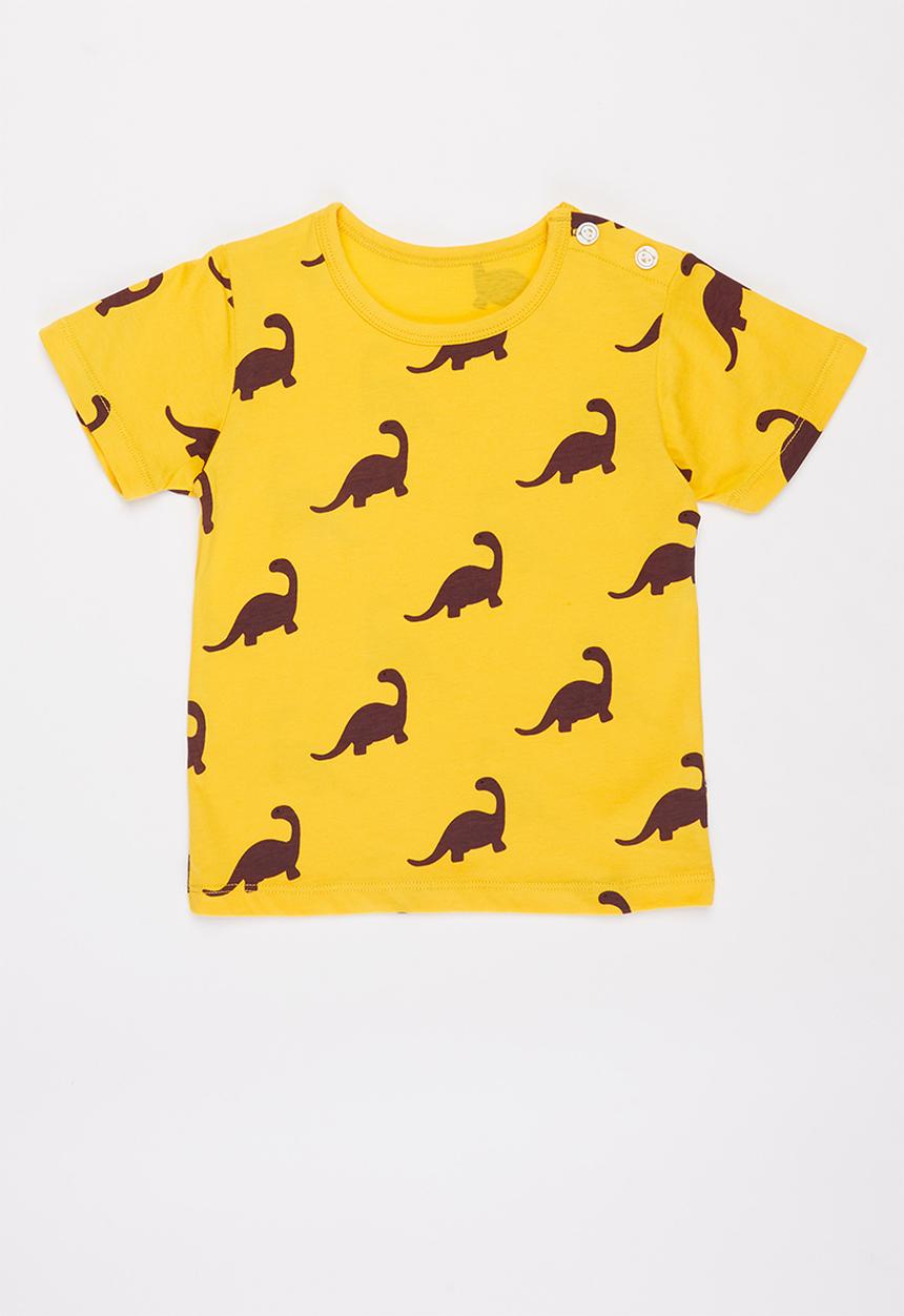 Pop Candy - Boys dino print tee - yellow