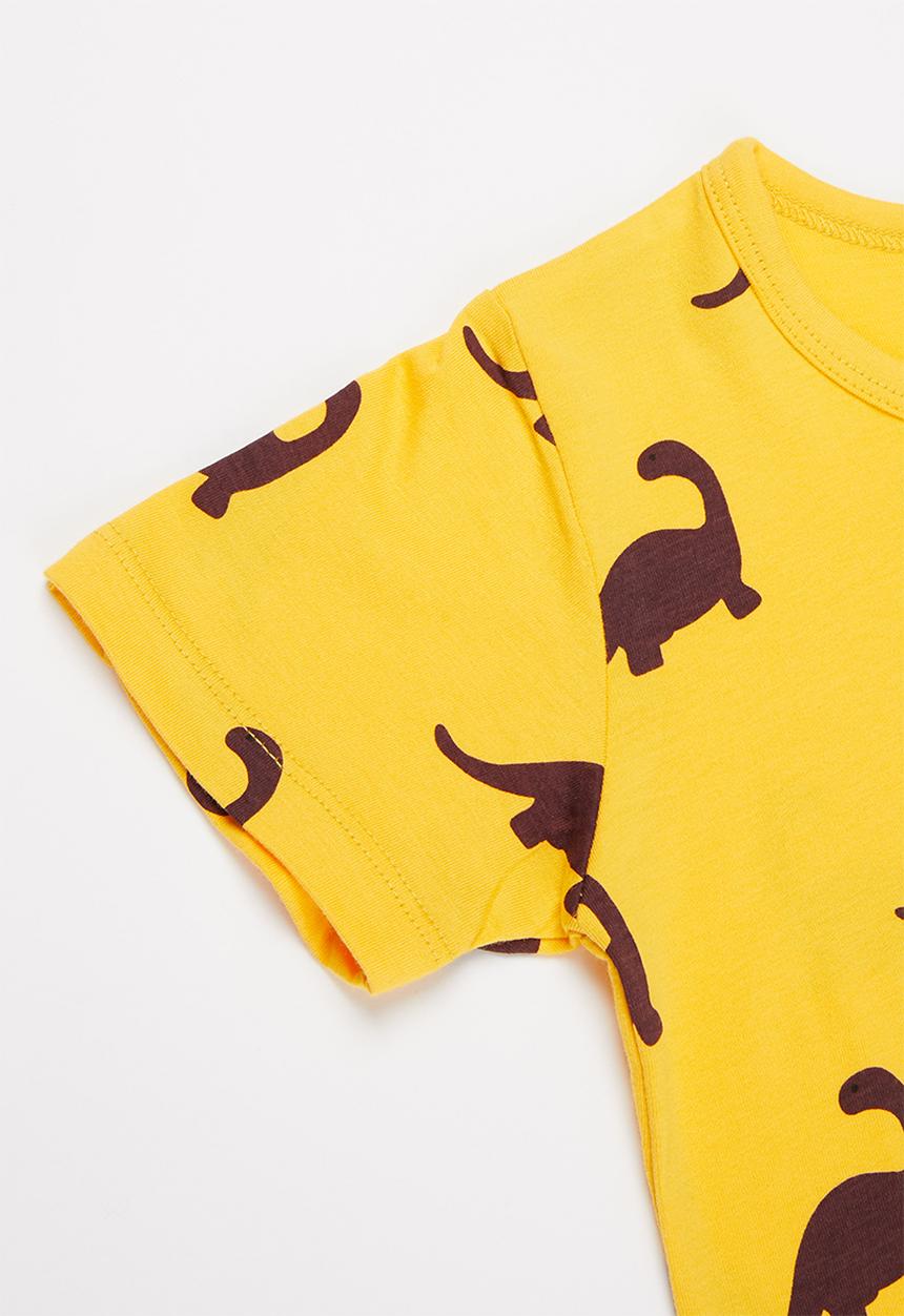 Pop Candy - Boys dino print tee - yellow